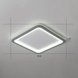 Super Thin Grey Nordic Metal Led Ceiling Light - Ideal For Living Room Surface Mounted / 19.5’