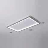 Super Thin Grey Nordic Metal Led Ceiling Light - Ideal For Living Room Surface Mounted / 35.5’