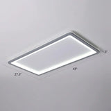 Super Thin Grey Nordic Metal Led Ceiling Light - Ideal For Living Room Surface Mounted / 43’