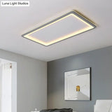 Super Thin Grey Nordic Metal Led Ceiling Light - Ideal For Living Room Surface Mounted