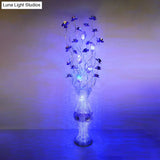 Swing Line Led Reading Floor Light - Aluminum Vase Shape Bloom Standing Lamp For Living Room Art