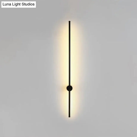 Swivel Stick Wall Sconce - Minimalist Metal Bedside Led Light