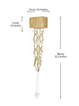 Tamara - Vintage Crystal Gold Water Drop Glass Wall Lamp Gold H-80Cm / Warm Light