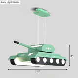 Tank Led Suspension Nursery Chandelier Modern Acrylic Lighting Fixture