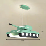 Tank Led Suspension Nursery Chandelier Modern Acrylic Lighting Fixture Green / Warm