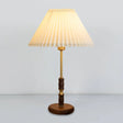 Tapered Table Light: Countryside Dark Wood Fabric Night Lighting For Bedside