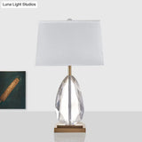 Teardrop Crystal Book Light - Contemporary Task Lighting Solution In White