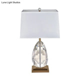 Teardrop Crystal Book Light - Contemporary Task Lighting Solution In White