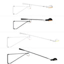 Telescopic Arm Studio Task Wall Light - Industrial Iron 1 Head Black/White Plug-In Lamp With Bowl