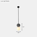 Terrazzo Gourd Hanging Lamp - Opal Glass Shade 1-Light Bar Pendant Lighting