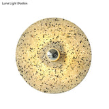 Terrazzo Wall Mounted Light: Designer Style 1-Bulb Sconce For Corridors In Beige & Lake Blue