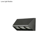 Textured Black Triangular Prism Led Wall Mounted Light - Modern Patio Sconce Lighting