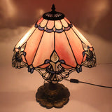 Tiffany Craftsman Desk Light With Stained Glass - 1 Pink Reading For Living Room / Gem