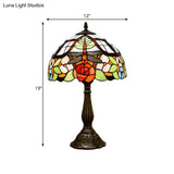 Tiffany Dragonfly Nightstand Lamp With Colorful Bowl Shade