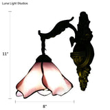 Tiffany Petal Sconce - Ivory/Pink/Blue Wall Mounted Light For Bedroom