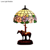 Tiffany Stained Glass Butterfly Night Lamp With Single Bulb - Coffee Table Lighting