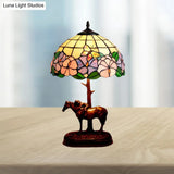 Tiffany Stained Glass Butterfly Night Lamp With Single Bulb - Coffee Table Lighting