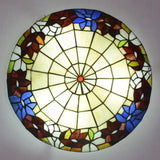 Tiffany Stained Glass Flush Ceiling Light For Bedroom - Bowl Shaped Flushmount Lighting Brown / 12’
