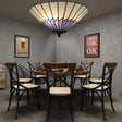 Tiffany Style 2 - Light Purple Ceiling Flush Mount For Bedroom 6’ High X 13’ Diameter