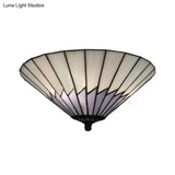 Tiffany Style 2 - Light Purple Ceiling Flush Mount For Bedroom 6’ High X 13’ Diameter