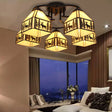 Tiffany Style Beige Stained Glass Chandelier - Small House Lighting 5 /