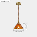 Tiffany-Style Glass Pendant Lamp With Icy Clear Shade For Bedroom
