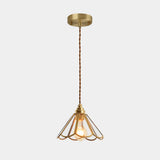 Tiffany-Style Glass Pendant Lamp With Icy Clear Shade For Bedroom / Cone