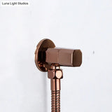 Toilet Bidet Faucet Bathroom Bidet Tap Rose Gold Brass Bath Shower Blow-fed Spray Gun Nozzle Bidet Faucet Single Cold