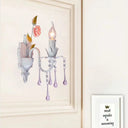Traditional 1 Bulb Wall Sconce - Faceted Crystal Candlestick Light Fixture For Living Room In