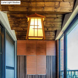Traditional Bamboo Pendant Lighting - Wood House 1 Bulb Hanging Lamp Kit For Living Room