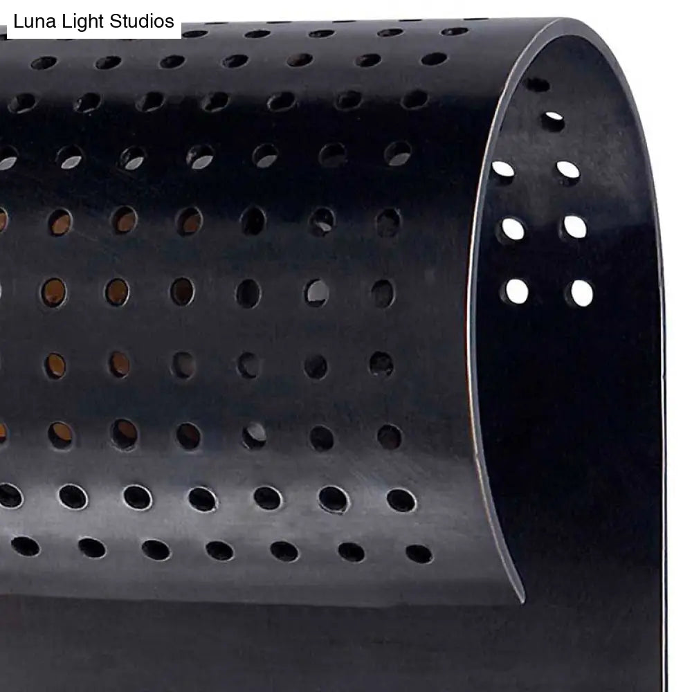 Traditional Bedside Wall Sconce: Black/Gold Metal Shade Mounted Lighting