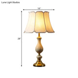 Traditional Bell Shaped Desk Lamp - 1-Light Nightstand Light For Bedside