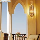 Traditional Bird Cage Wall Lamp In Gold - Elegant Metal Sconce Light For Balcony
