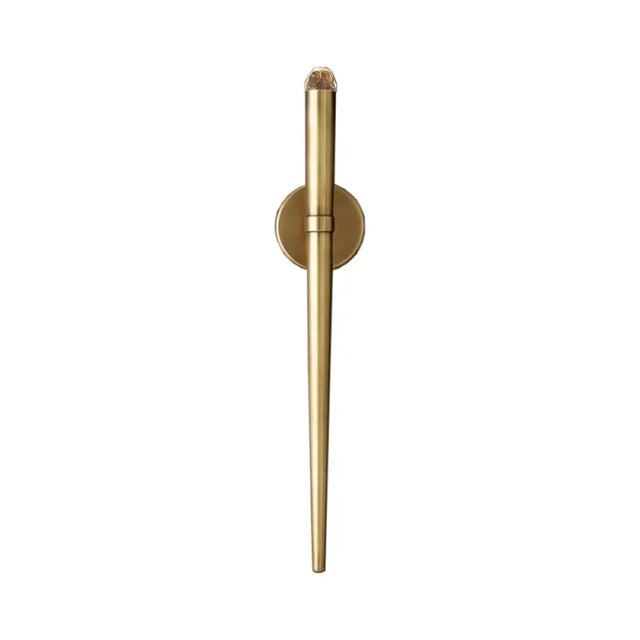 Traditional Black/Brass Cone Sconce Light: Warm/White 1-Head Metal Wall Fixture