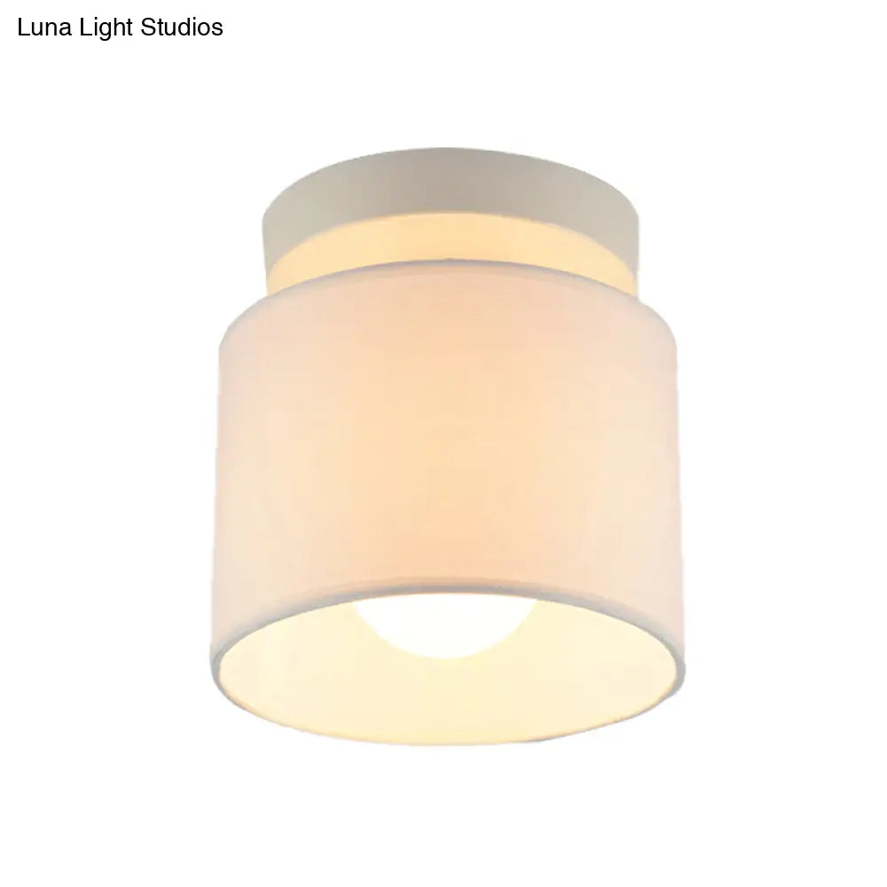 Traditional Black/White Flush Ceiling Mount Light Fixture For Corridor