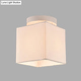 Traditional Black/White Flush Ceiling Mount Light Fixture For Corridor