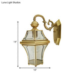 Traditional Brass Birdcage Wall Sconce - 1 Bulb Metal Lighting Fixture For Living Room