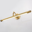 Traditional Brass Tube Vanity Sconce - Metal Bath Wall Mount Light With Rotary Joint / 19 White