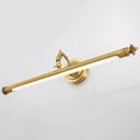 Traditional Brass Tube Vanity Sconce - Metal Bath Wall Mount Light With Rotary Joint / 19 White