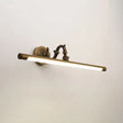 Traditional Bronze Finish Metal Bathroom Led Wall Sconce With Swing Arm / 18 Warm