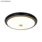 Traditional Circular Led Flush Mount Ceiling Light Fixture - 13’/16’/19.5’ Wide Black/Gold