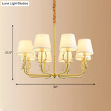 Traditional Deer Decor Brass Bucket Ceiling Chandelier Light Fixture