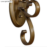 Traditional Frosted Glass Wall Light With Flared Design - Bedroom Lamp In Gold