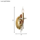 Traditional Gold Conical Sconce Light Fixture With Optional Fabric Shade
