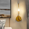 Traditional Gold Glass Wall Sconce Lamp With Clear Tube Bulbs Ideal Bedside Lighting Fixture 1 /