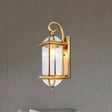 Traditional Gold Metal Wall Sconce With Curved Arm And Bulb - Stylish Living Room Light Fixture