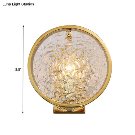 Traditional Gold Water Glass Wall Sconce For Living Room