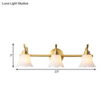 Traditional Metal Bathroom Vanity Light With 2/3 Bulbs - Led Brass Sconce Lighting