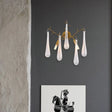 Traditional Raindrop 2-Head Wall Mount Lamp In Gold With Clear Glass - Sconce Light
