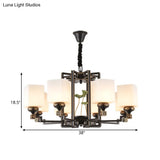 Traditional Style Black Metal Chandelier With 6/8/10 Lights - Dining Room Pendant Lighting